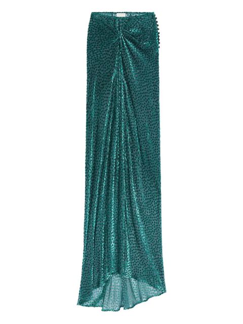 DRIES VAN NOTEN draped specked skirt - Green - zdjęcie produktu nr 1