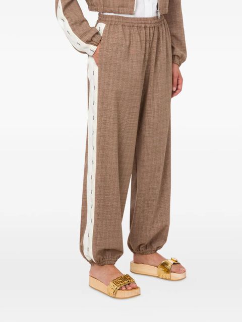 Moschino plaid-pattern elastic-waist trousers - Brown