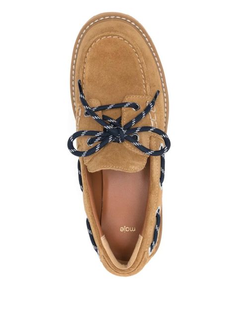 Maje platform boat shoes - Brown