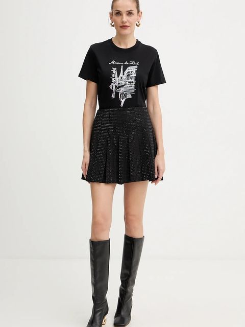 Karl Lagerfeld t-shirt bawełniany damski kolor czarny A4W17087 - zdjęcie produktu nr 2