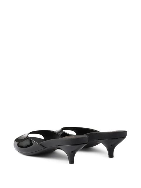 Prada 45mm leather heeled mules - Black