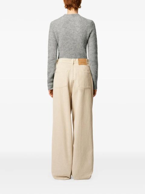 AMI Paris cotton wide-leg trousers - Neutrals