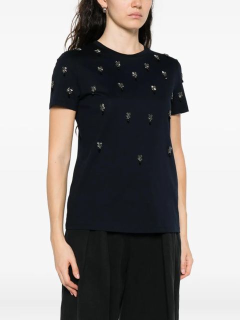 Max Mara embellished short-sleeved T-shirt - Blue