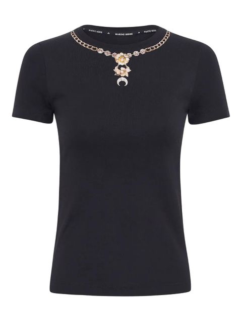 Marine Serre crew neck T-shirt - Black - zdjęcie produktu nr 1