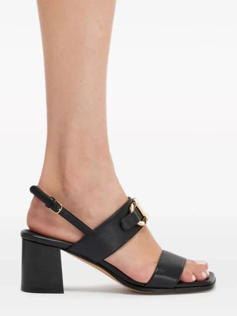 Ferragamo Gancini-buckle leather sandals - Black