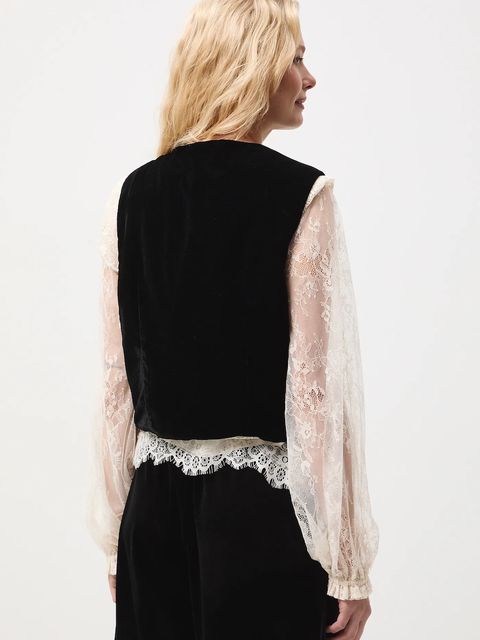 Medicine kamizelka damska kolor czarny jednorzędowa - zdjęcie produktu nr 2