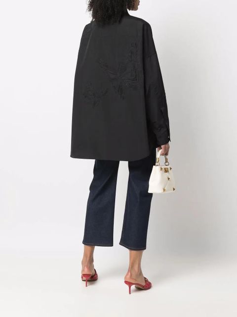 Valentino Garavani embroidered butterfly shirt - Black