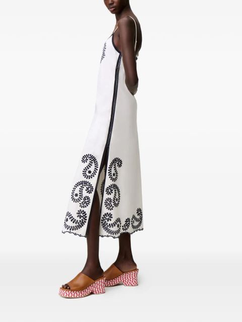 Claudie Pierlot embroidered A-line dress - White