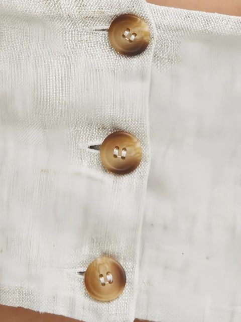 ALOHAS button-fastening square-neck top - Neutrals - zdjęcie produktu nr 2