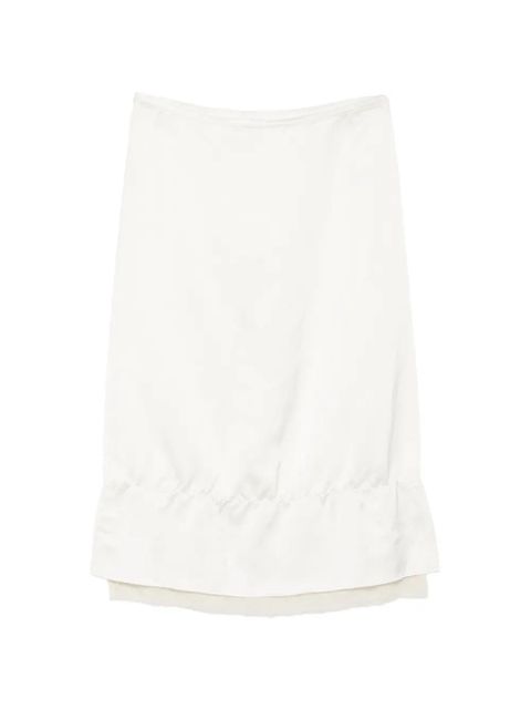 TOTEME layered satin midi skirt - Neutrals - zdjęcie produktu nr 1