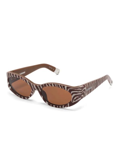 Jacquemus The Pilota sunglasses - Brown - zdjęcie produktu nr 2