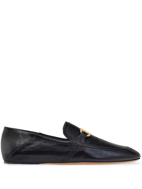 Ferragamo logo-plaque leather loafers - Black - zdjęcie produktu nr 1