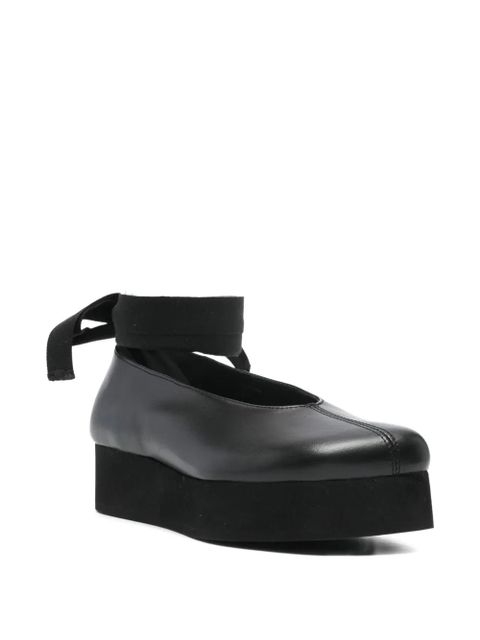 Comme Des Garçons ribbon-bow platform ballet flats - Black - zdjęcie produktu nr 2
