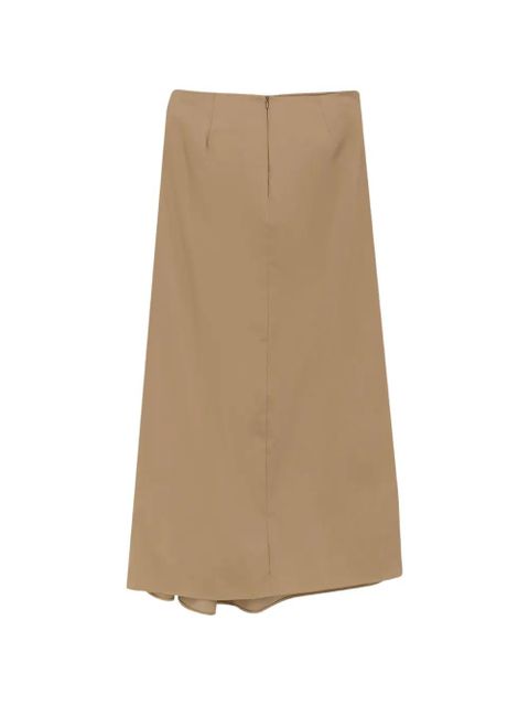 Max Mara draped flared asymmetric skirt - Brown - zdjęcie produktu nr 2