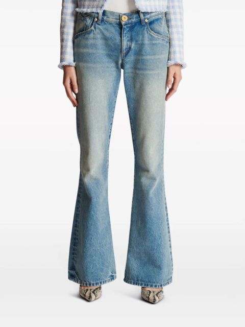 Balmain Western low-rise bootcut jeans - Blue