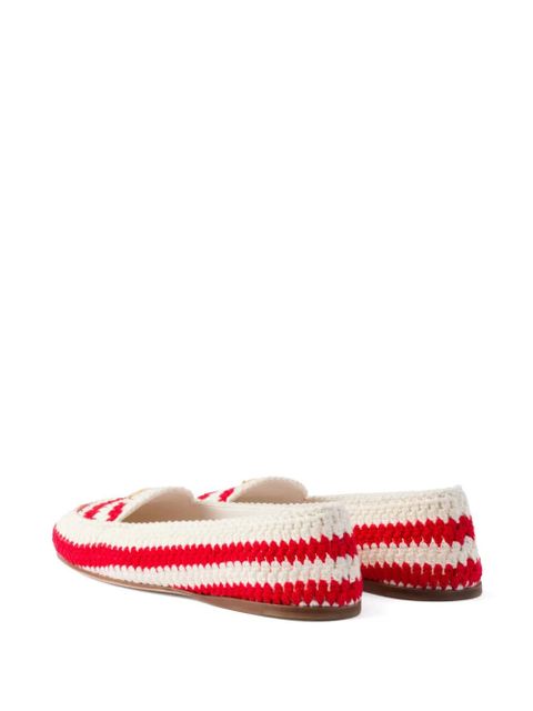 Prada crochet loafers - Red