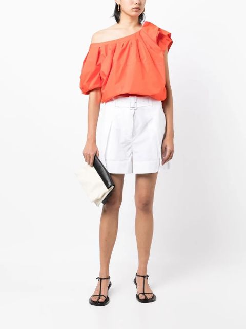 3.1 Phillip Lim gathered-detail off-shoulder blouse - Orange - zdjęcie produktu nr 2