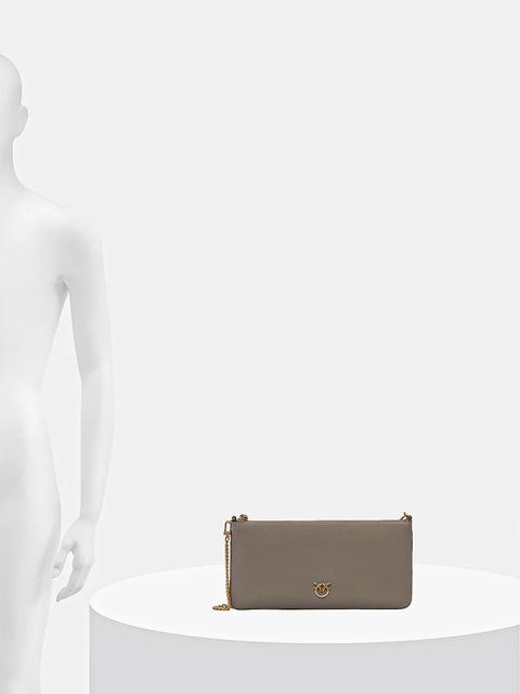 Pinko torebka skórzana kolor szary 102747 A0F1