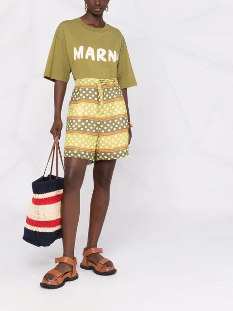 Marni polka-dot print shorts - Green - zdjęcie produktu nr 2