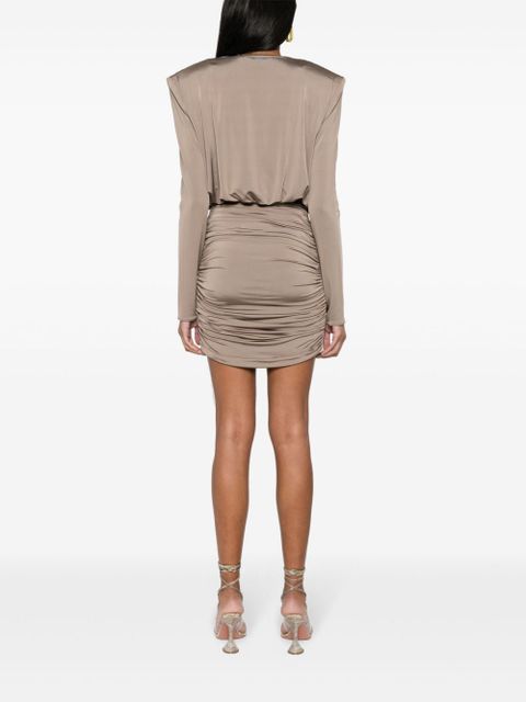 Magda Butrym draped mini dress - Neutrals