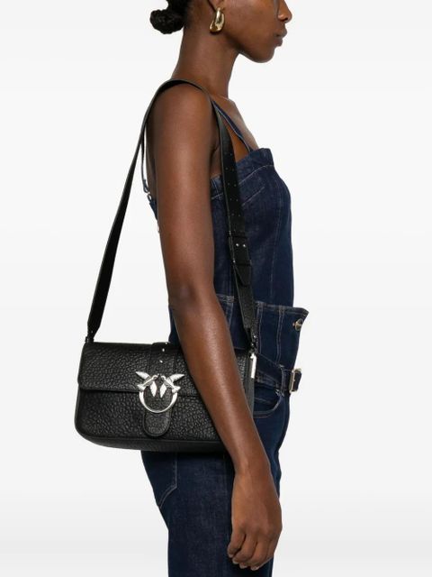 PINKO textured-leather shoulder bag - Black