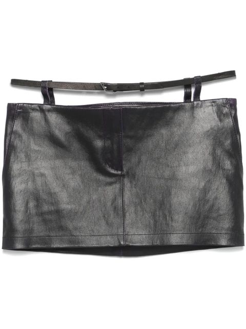 The Attico leather mini skirt - Black - zdjęcie produktu nr 1