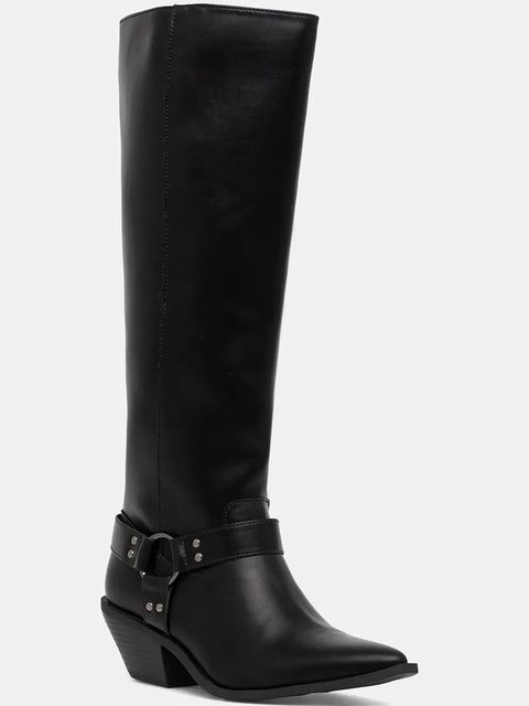 Answear.LAB kozaki kolor czarny na słupku lekko ocieplone - zdjęcie produktu nr 1