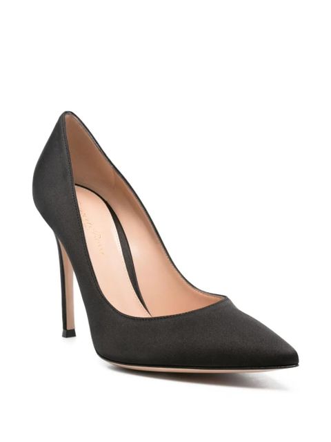 Gianvito Rossi 105mm satin stiletto pumps - Black - zdjęcie produktu nr 2