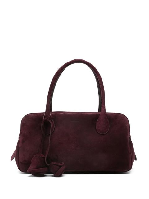 Magda Butrym Brigitte flower-charm suede tote bag - Purple - zdjęcie produktu nr 1
