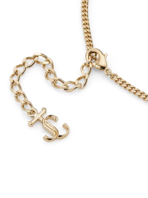 Jimmy Choo logo-lettering necklace - Gold