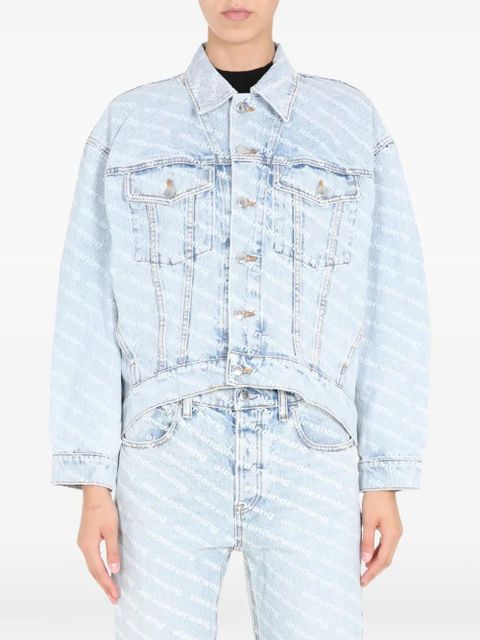 Alexander Wang logo-print denim jacket - Blue - zdjęcie produktu nr 1
