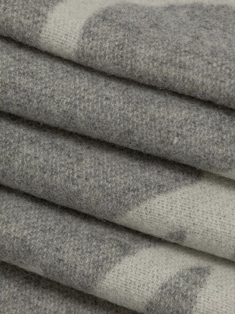 HUGO szalik wełniany kolor szary wzorzysty 50524789 - zdjęcie produktu nr 2