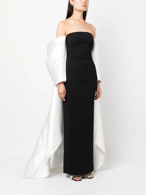 Solace London Kyla two-tone maxi dress - Black