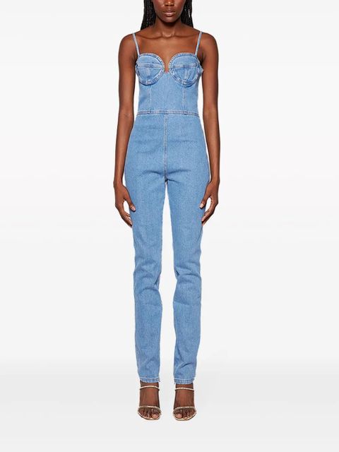 Magda Butrym denim bustier jumpsuit - Blue