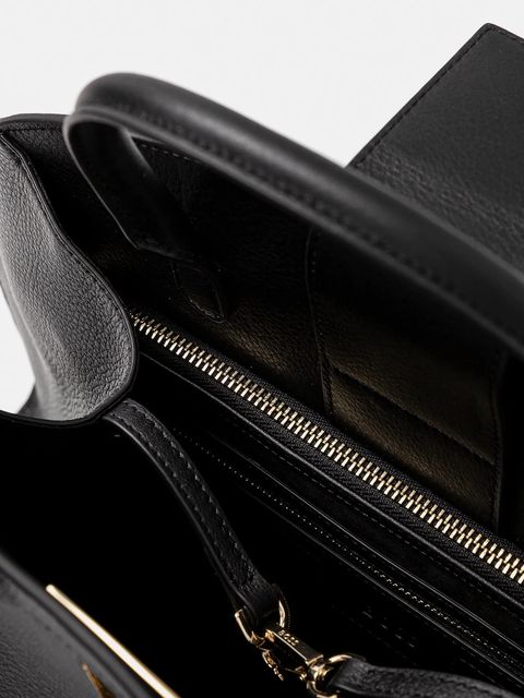 BOSS torebka skórzana kolor czarny 50547740