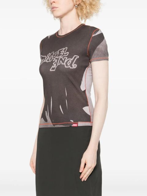 Diesel logo-print t-shirt - Brown