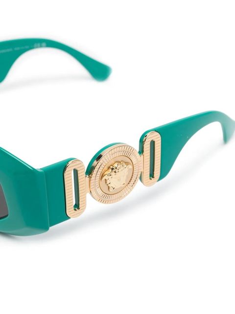 Versace Eyewear Medusa Head-detail oval-frame sunglasses - Green