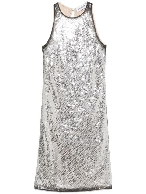 The Attico sequin-embellished mini dress - Silver - zdjęcie produktu nr 1