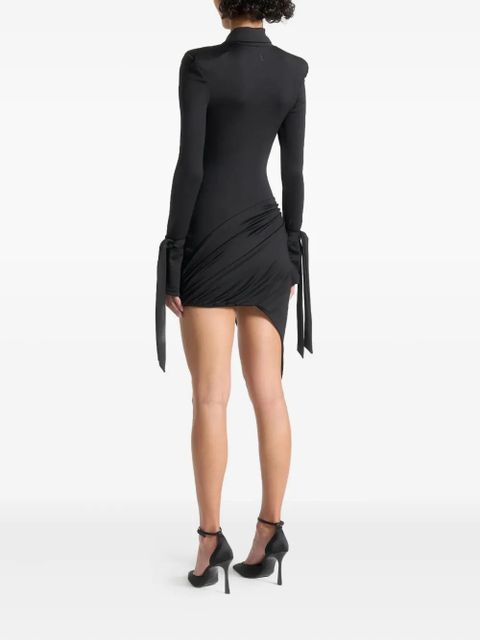 Manière De Voir Diane draped asymmetric mini dress - Black