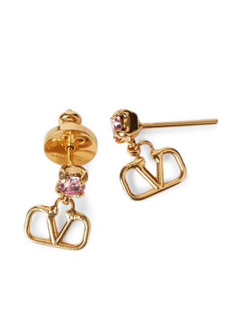 Valentino Garavani VLogo Signature crystal-embellished earrings - Gold