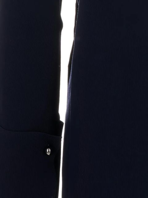 Max Mara embroidered-logo V-neck polo sweater - Blue