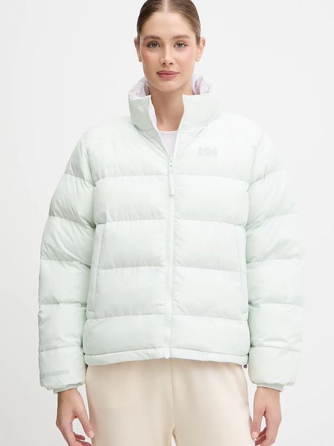 Helly Hansen kurtka dwustronna YU 23 REVERSIBLE PUFFER damska kolor zielony zimowa oversize 54061 - zdjęcie produktu nr 1
