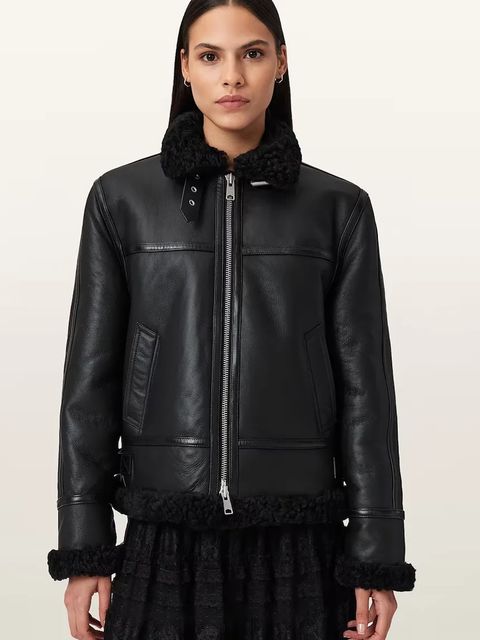 AllSaints kurtka skórzana LOREL damska kolor czarny W069LB - zdjęcie produktu nr 1