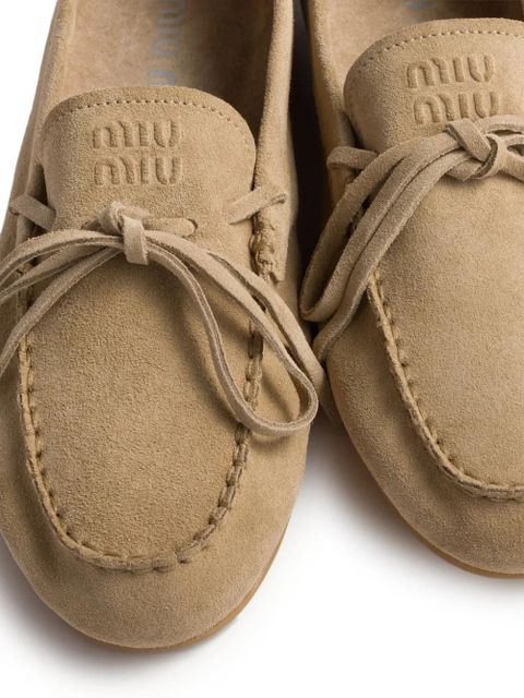 Miu Miu suede loafers - Neutrals