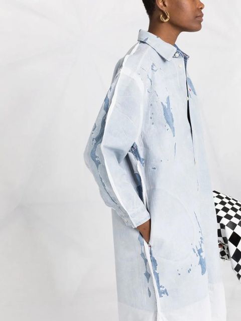Diesel distressed denim shirt dress - Blue - zdjęcie produktu nr 2