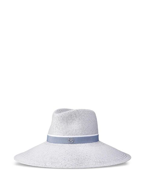 Maison Michel Anne ribbon-detailed hat - Blue - zdjęcie produktu nr 1