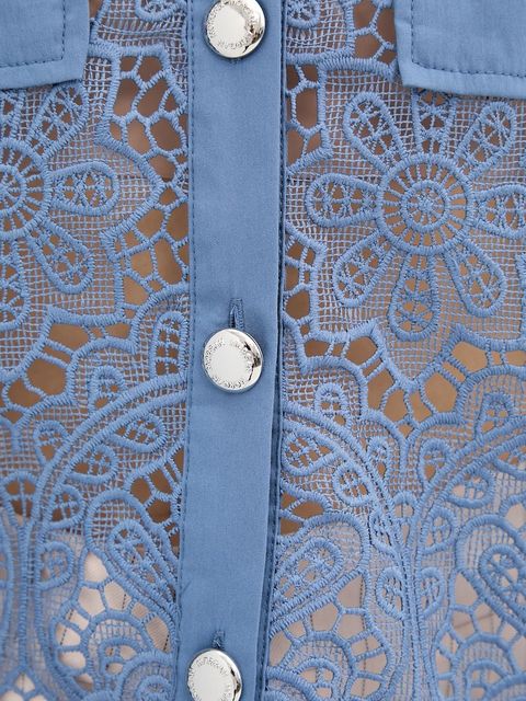 Morgan koszula CIVI damska kolor niebieski regular z kołnierzykiem klasycznym CIVI