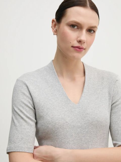 United Colors of Benetton t-shirt bawełniany damski kolor szary