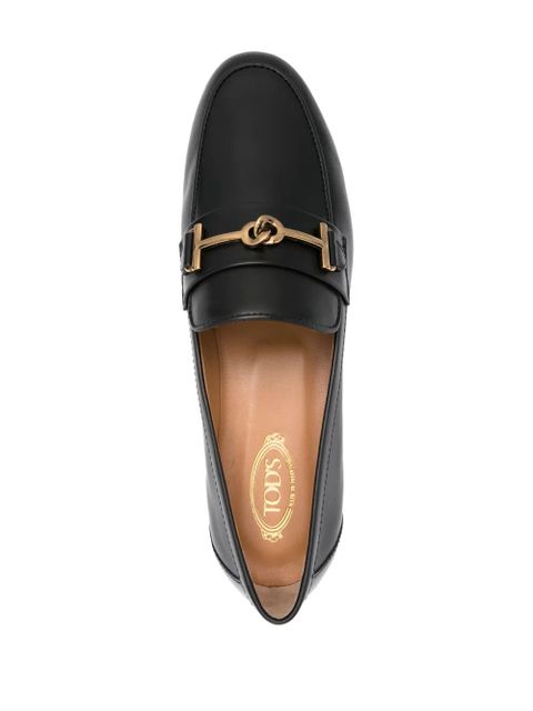 Tod's buckle-detailed leather loafers - Black