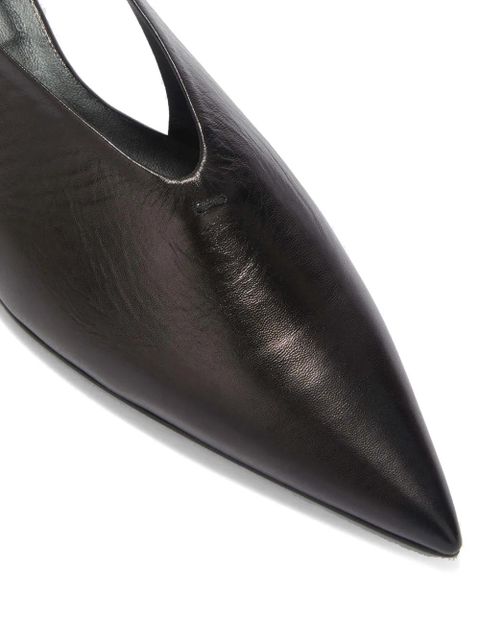 Jil Sander slingback leather pumps - Black
